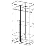 Шкаф распашной Аморет 4 BMS(Платяной отсек (2 полки с перегородкой) (2))