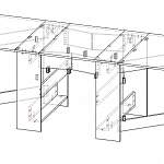 Чертеж Кухонный стол Пит-2 BMS