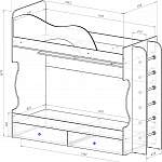 Чертеж Кровать детская двухъярусная Кирилл-2 BMS