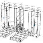 Чертеж Шкаф-кровать трансформер Клеопатра BMS