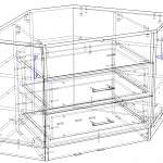 Чертеж Тумба угловая Мадлен 4 BMS