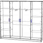 Чертеж Распашной шкаф Риччи 5 BMS
