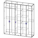 Чертеж Распашной шкаф Марьяна-7 BMS
