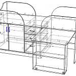 Чертеж Детская кровать-чердак Дет41 BMS