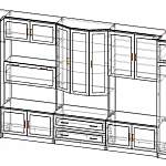 Чертеж Мебельная стенка Виктор-3 BMS