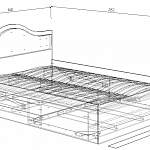 Чертеж Кровать СП-4565 BMS