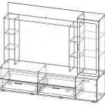 Чертеж Гостиная мини - стенка Чили BMS