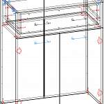 Чертеж Комод Molda BMS