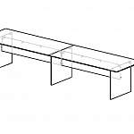 Чертеж Столы для переговоров Чикаго BMS
