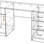Чертеж Стол двухтумбовый СД-5 BMS