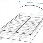 Чертеж Кровать Нежность BMS