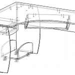 Чертеж Компьютерный стол ДК-13 Капитошка BMS