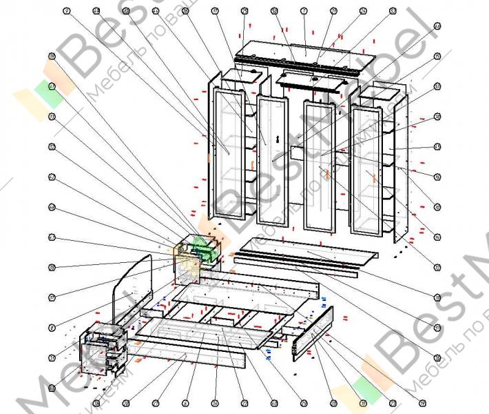 Схема сборки спальни