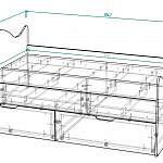 Чертеж Кровать с ящиками Калипсо 3 BMS