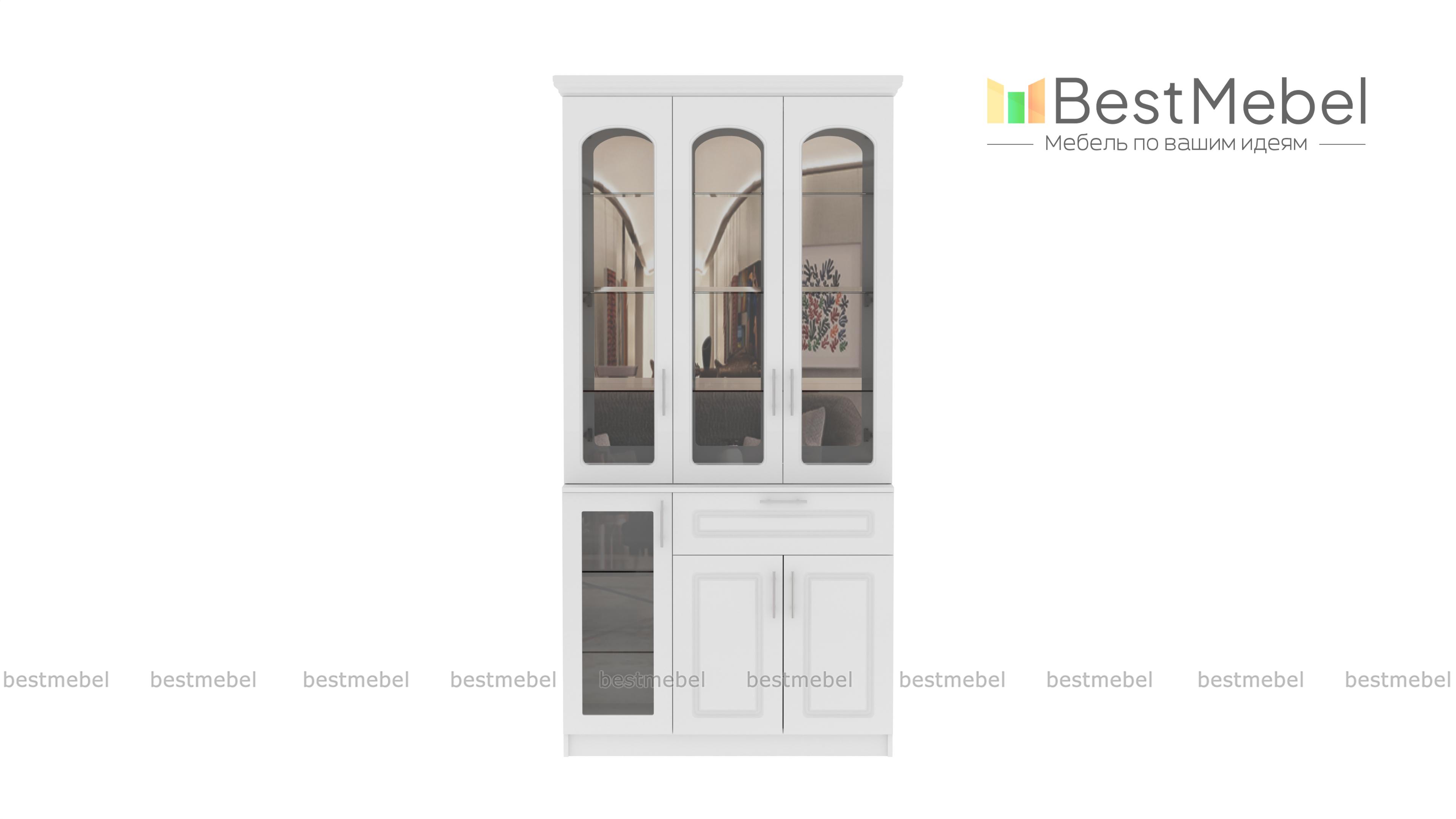 Шкаф для посуды Венеция 2 BMS - Фото