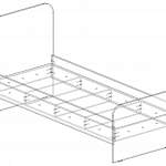 Чертеж Кровать Ола из ДСП BMS