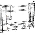 Чертеж Стенка Альбера комплектация-3 BMS