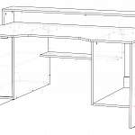 Чертеж Геймерский стол Страйк 6 BMS