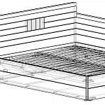Чертеж Угловая кровать Мария 4 BMS