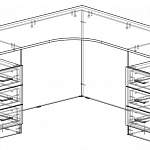 Чертеж Стол угловой Флеш С-16 BMS