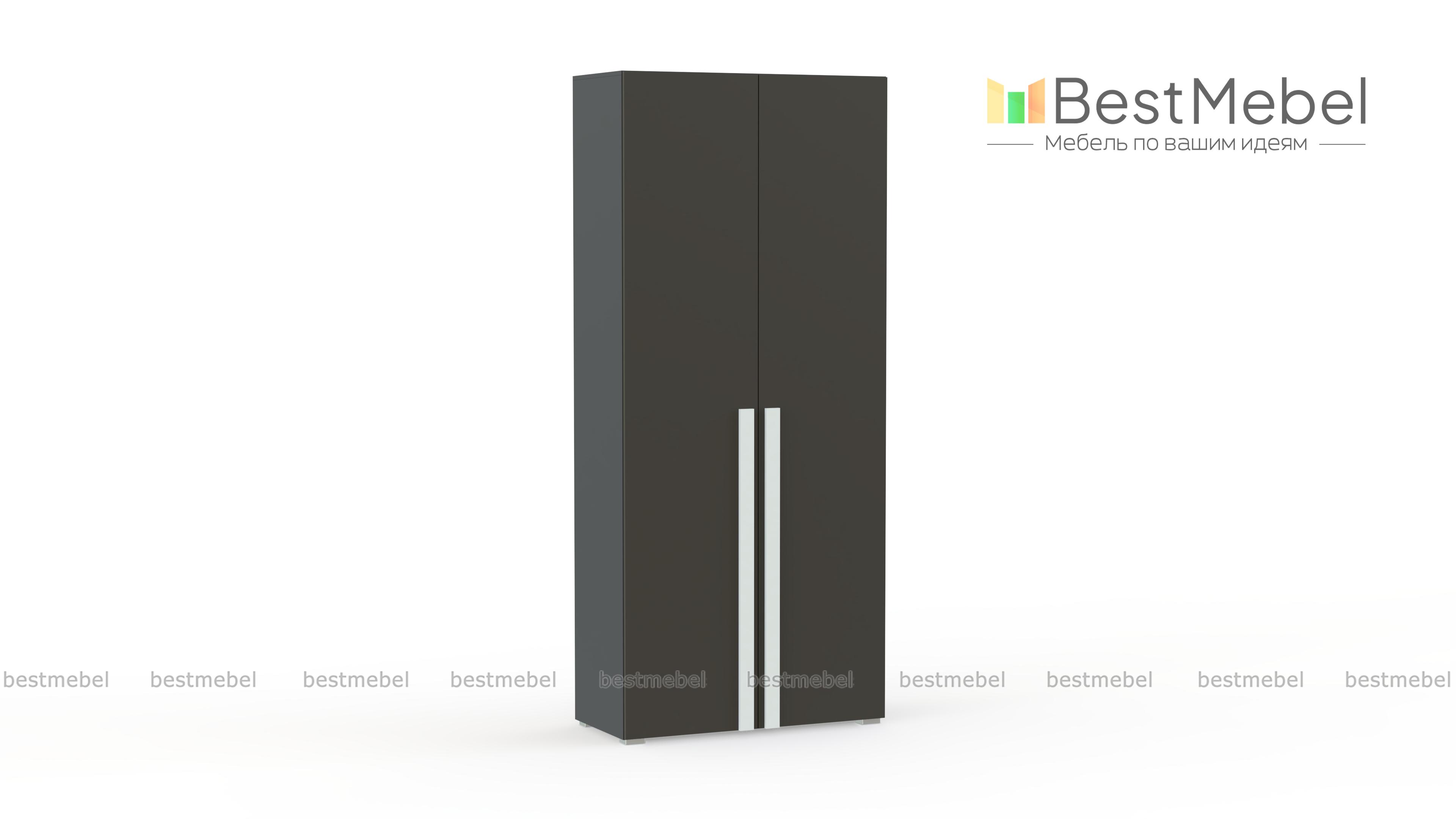 Распашной шкаф Асти Блэк BMS - Фото