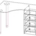Чертеж Письменный стол Полосатый рейс BMS