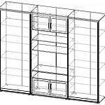 Чертеж Шкаф-купе Сакура 01 BMS