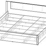 Чертеж Кровать двуспальная Новелла СТЛ 105.02-01 BMS