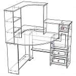 Чертеж Стол угловой СК Млайн 7 BMS