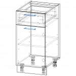 Чертеж Шкаф нижний с 1-ой дверцей и ящиком Валерий BMS