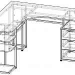 Чертеж Стол компьютерный Кассандра 3 BMS
