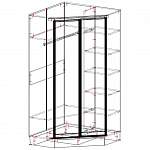 Чертеж Угловой шкаф-купе Стандарт-4 BMS