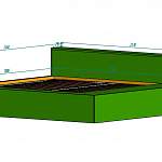 Чертеж Кровать Сакура 14 BMS
