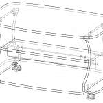Чертеж Стол журнальный Каприз BMS